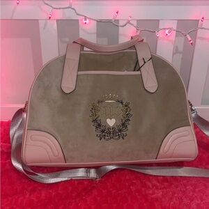 Juicy Couture Pink and Tan Travel Bag